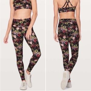 Lululemon Wunder Under Hi-Rise 28” Fluorolace Multi Floral Tight Leggings